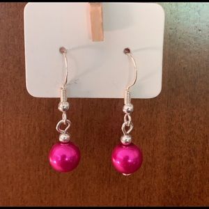 SS dangle pearl earrings